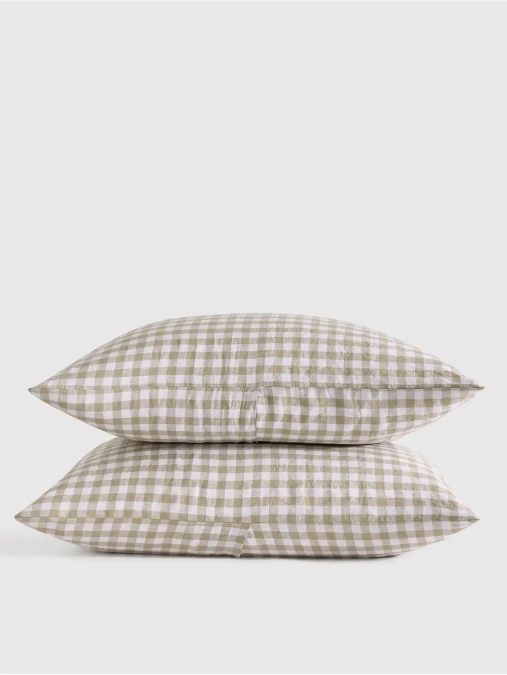 Willowleaf Gingham Linen King Sham Set - Retail $50